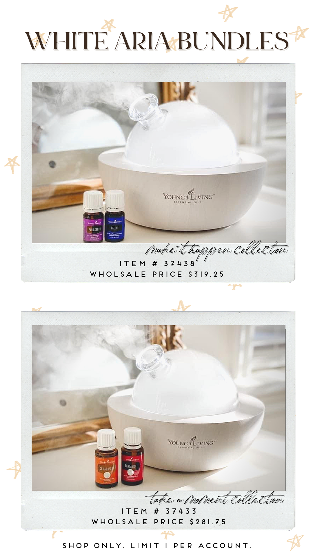 The ultimate Aria collection! Shop yours here! You do not want to miss this limited edition diffuser.